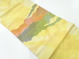 手織り紬霞模様織出し名古屋帯